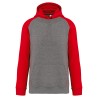 Grey Heather / Sporty Red