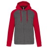 Grey Heather / Sporty Red